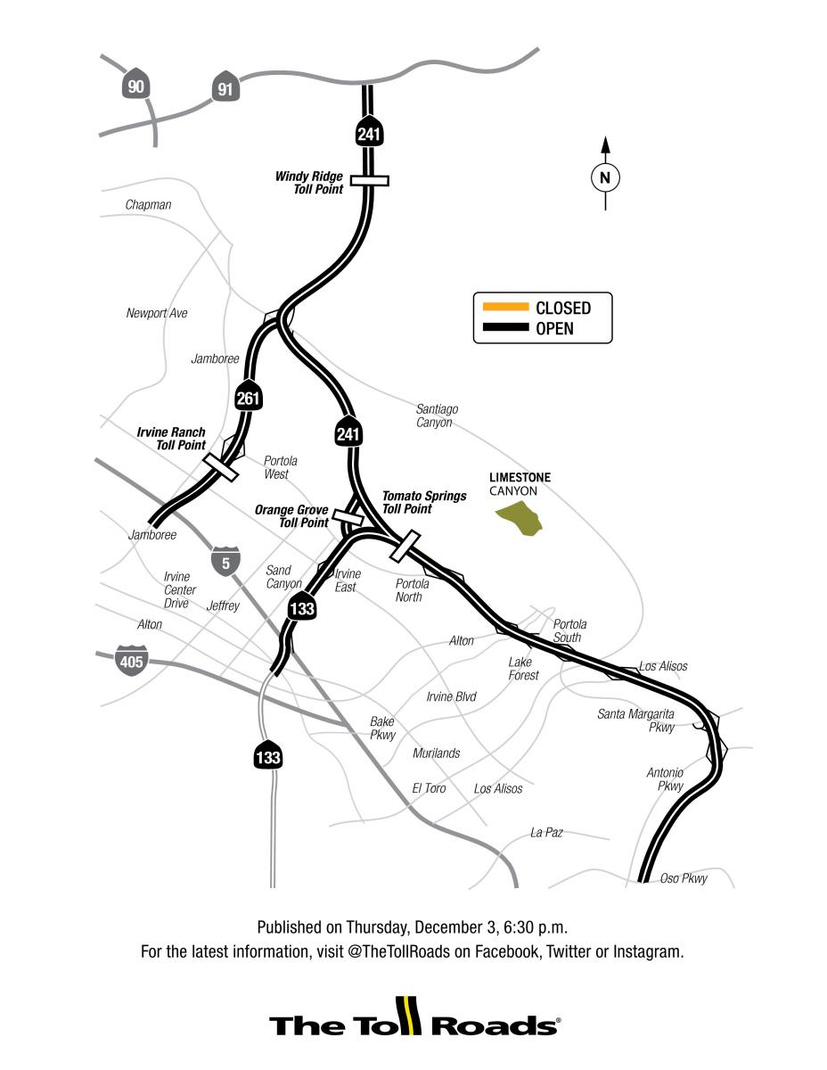 Bond Fire Closure Map